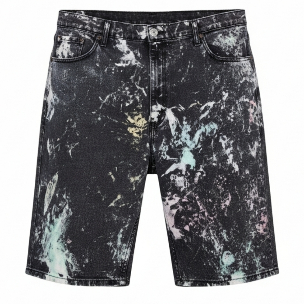 Levis 569 Black Multicolor Loose Straight Men's Shorts 40W